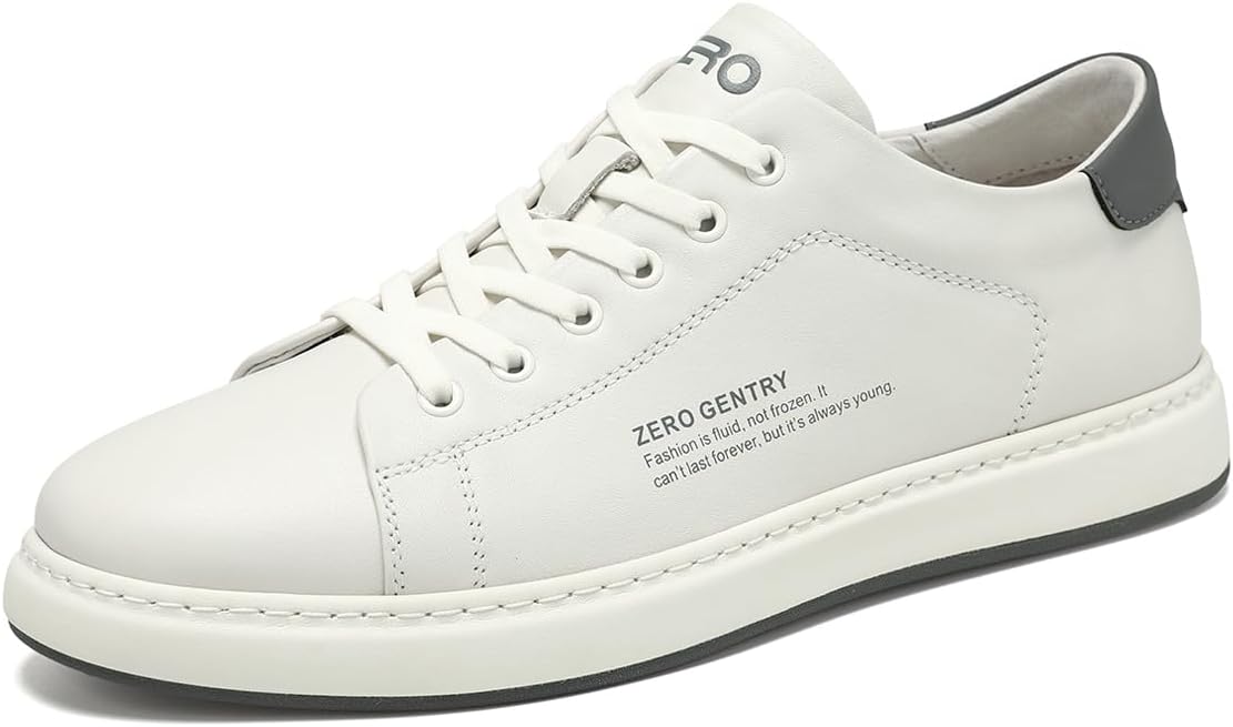 

Мужские кроссовки ZRO ручной работы с прок stitched премиальной кожи верхнего слоя, стиль американской уличной моды, низкие шнуровки, мягкая кожаная повседневная обувь, белый