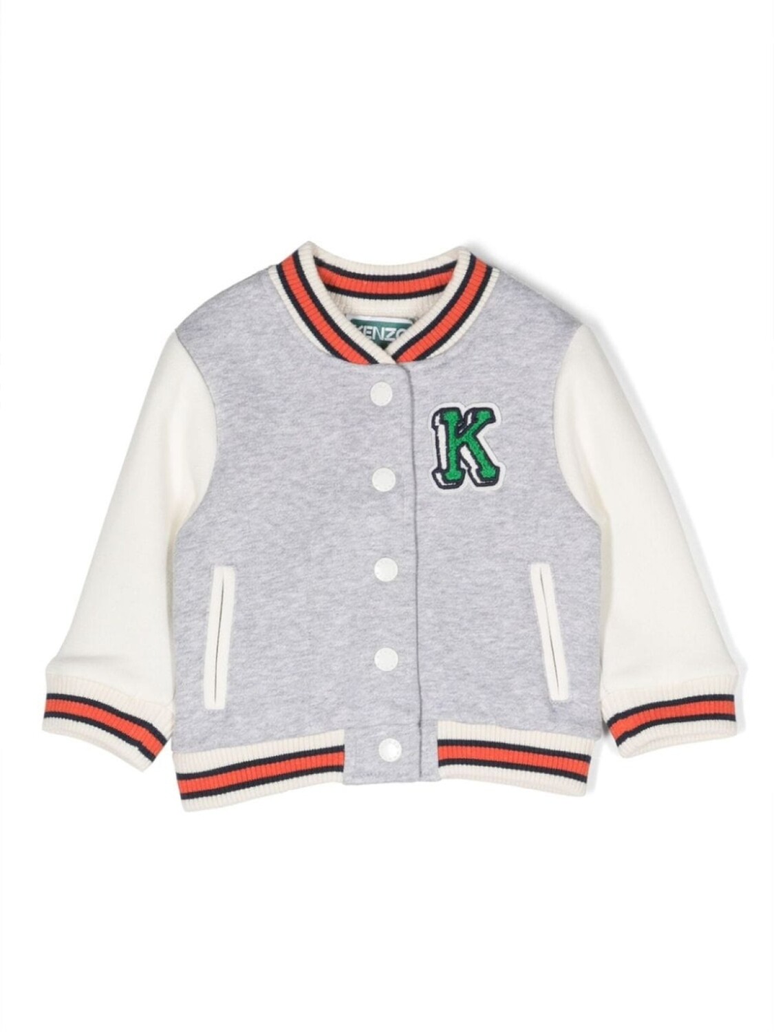 

Kenzo Kids бомбер с вышитым логотипом, серый