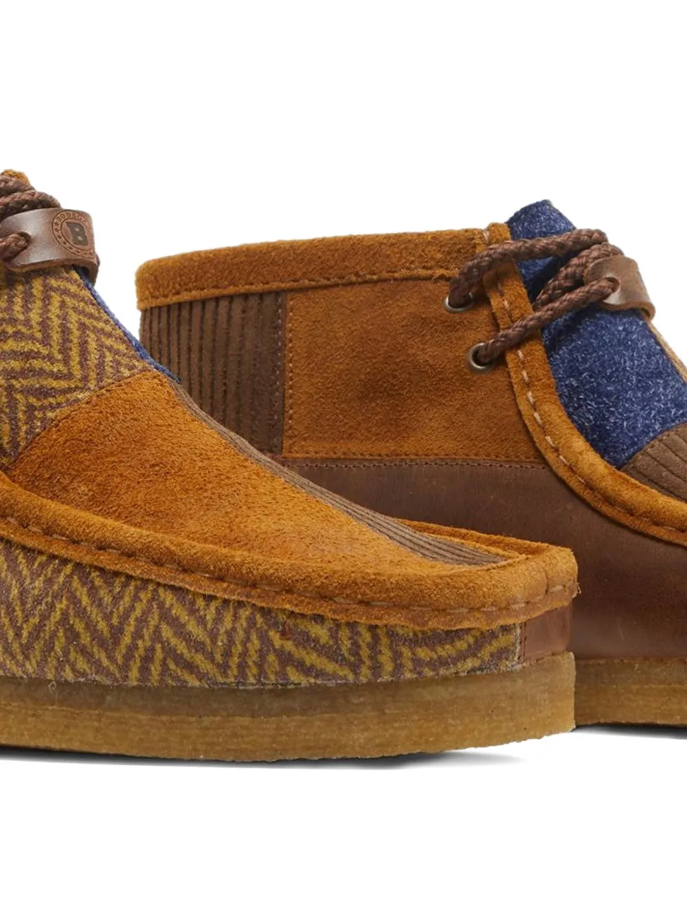 Ботинки Wallabee 2.0 Heritage Patchwork из коллаборации с Bodelga Originals Clarks, коричневый — фото 2