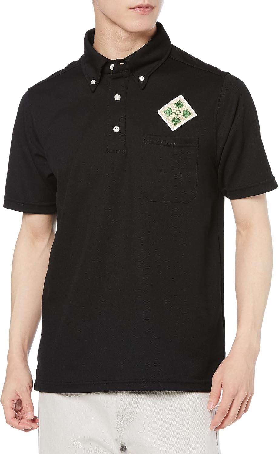 

Поло-рубашка F-Style F-SD021123 с коротким рукавом, украшенная гербом армии США, впитывает пот, быстро сохнет, имеет карманы и застежку на пуговицах, черная