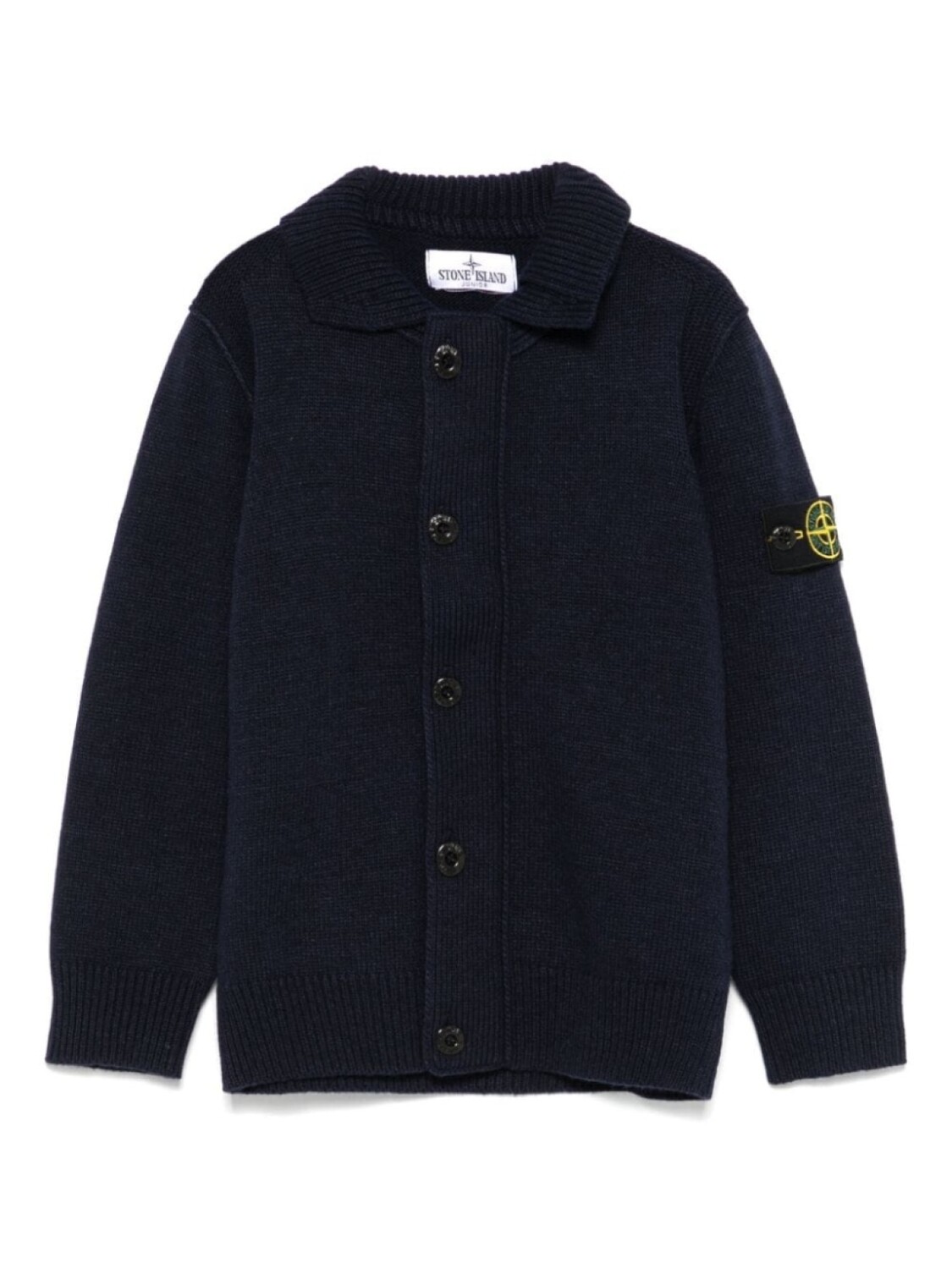

Кардиган Stone Island Junior с эмблемой в виде компаса, черный