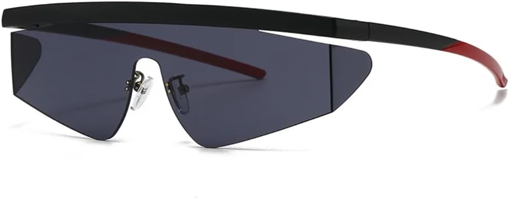 

Роскошные женские солнцезащитные очки с интегрированной полуободковой оправой, индивидуальная цветовая гамма, модные для активного отдыха, мужские очки с защитой от УФ-излучения UV400 UATXTAU, Black Red