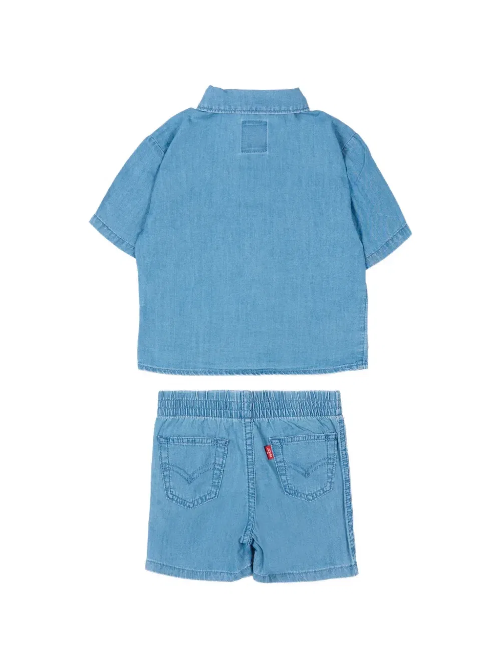 Комплект из рубашки на пуговицах и шорт Levi's kids, синий — фото 2