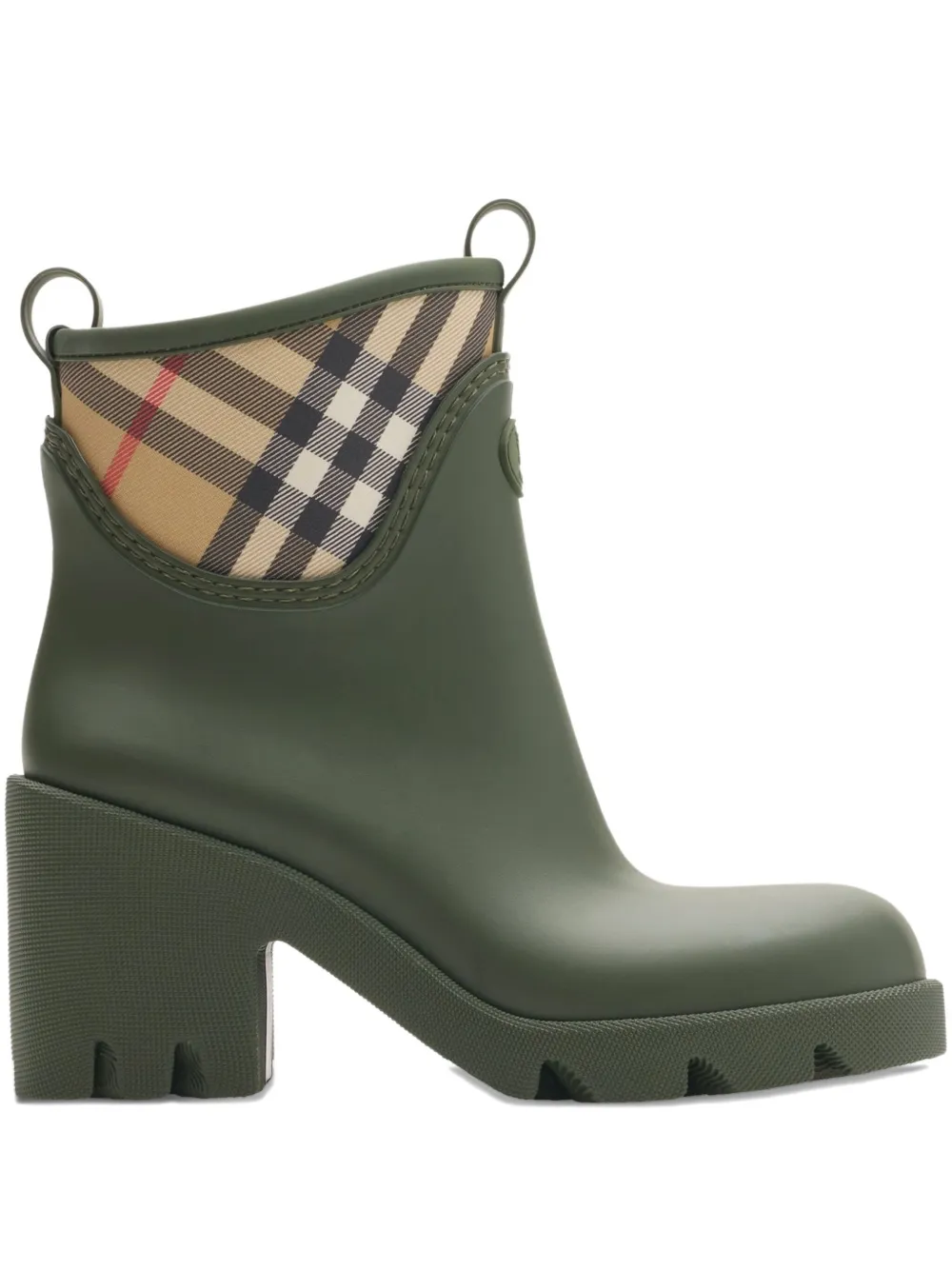 Резиновые сапоги в клетку BURBERRY, зеленый