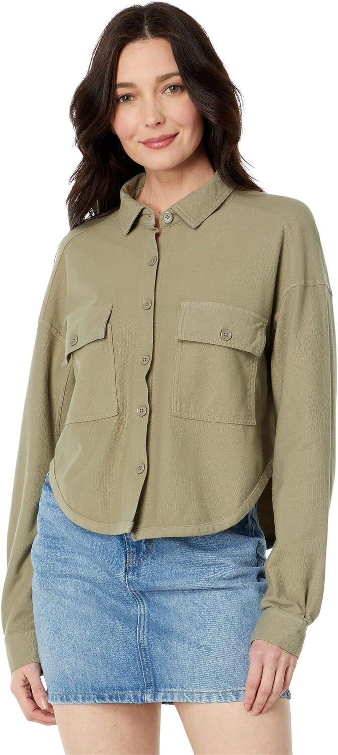 

Куртка Knit Twill Shirt Jacket bobi Los Angeles, цвет Basil