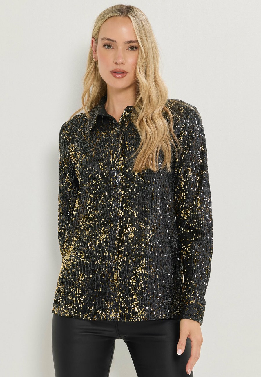 

Блуза Long Tall Sally Button-down blouse, Gold/Anthracite