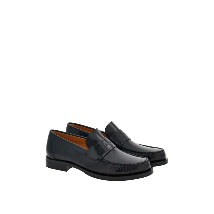 Кожаные лоферы Ferragamo Fort Signature, черный — фото 2