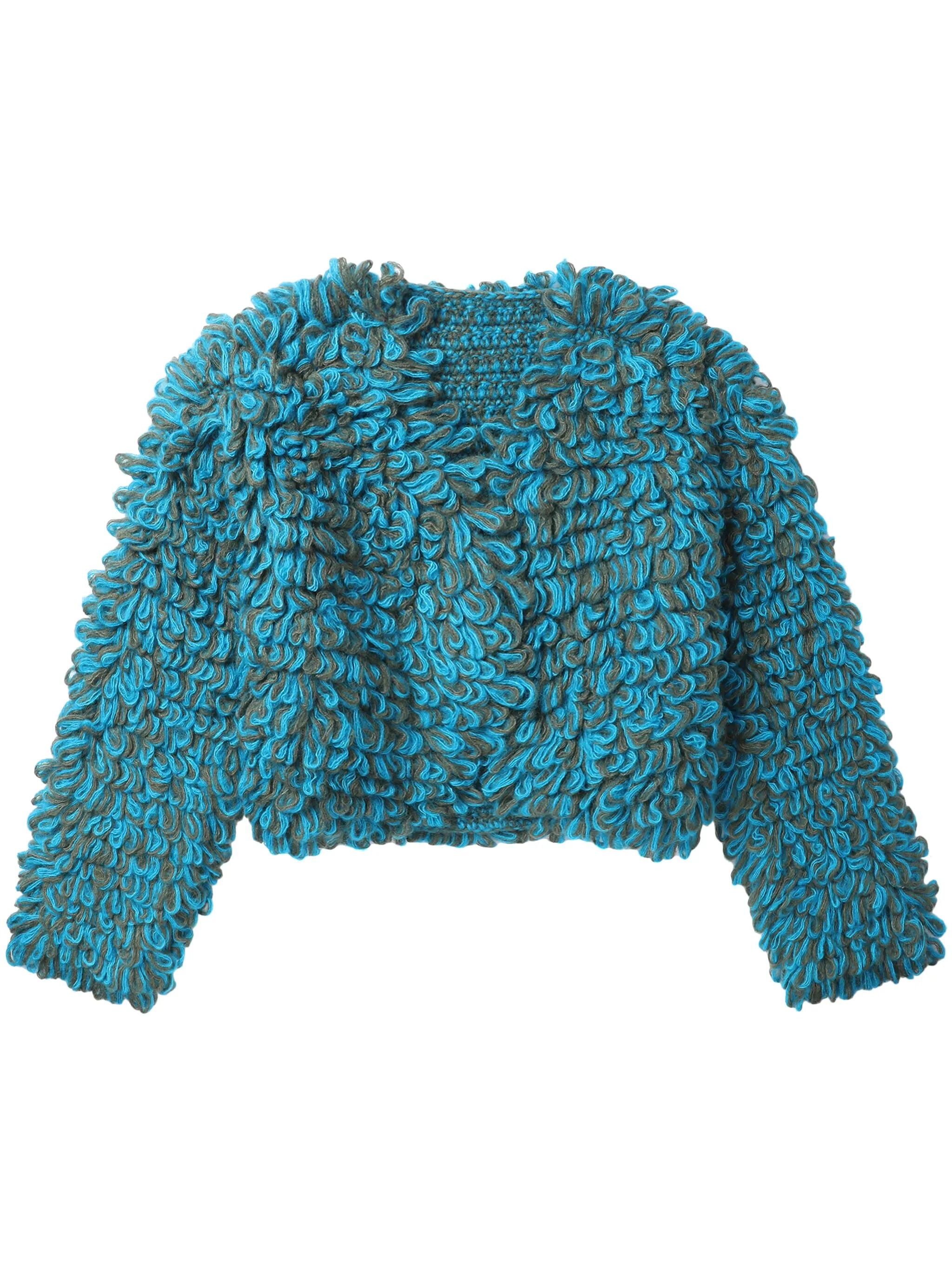 

Фактурный укороченный жакет Omnis Ader Error, синий