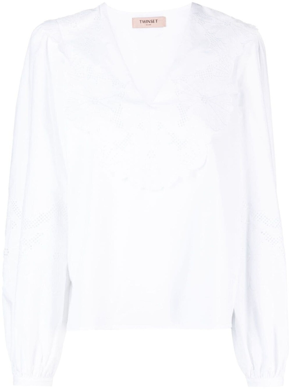 

TWINSET блузка с английской вышивкой, белый