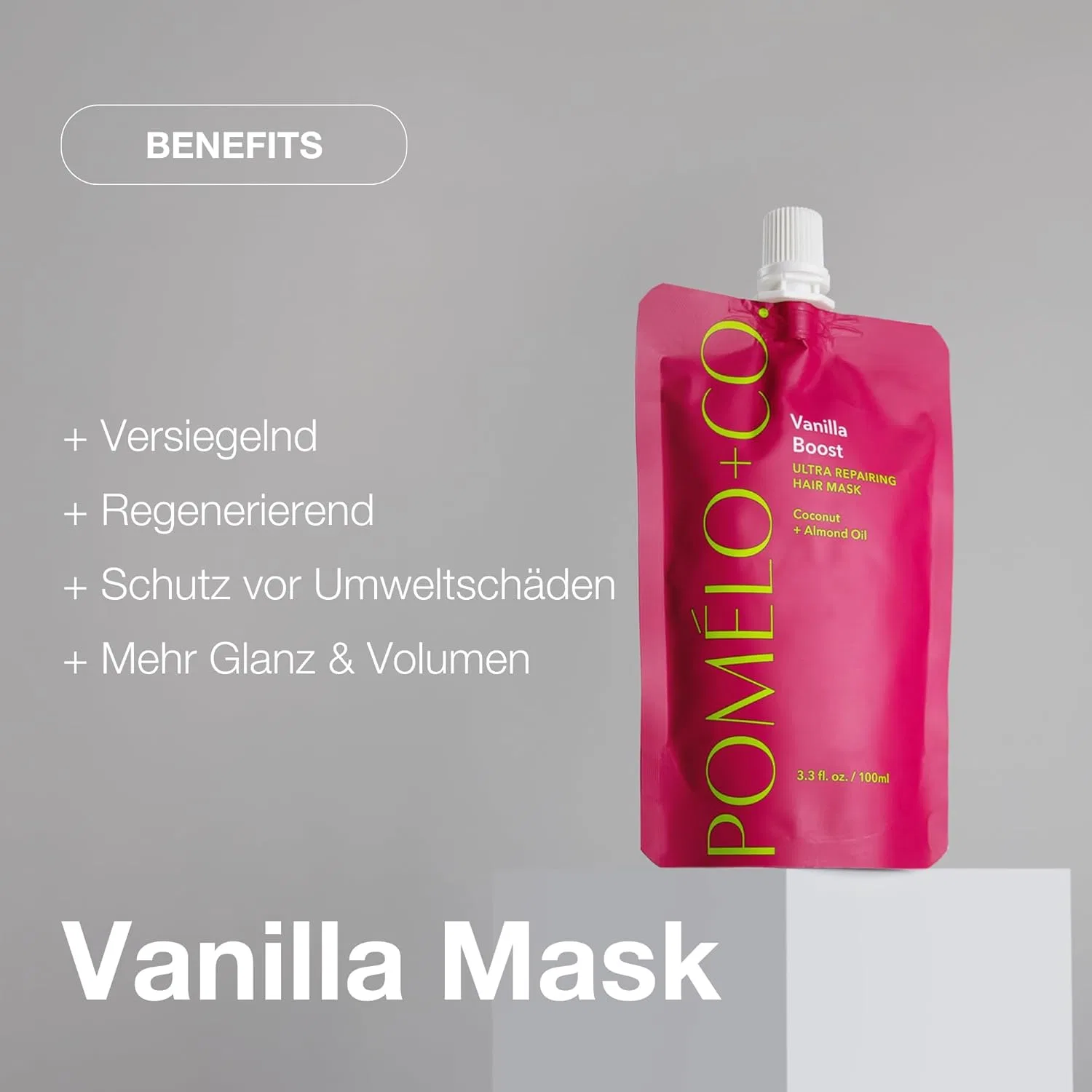 Набор питательных масок для волос «Vanilla Boost» от Pomélo+Co., 3 x 100 мл Pomélo + Co. — фото 2