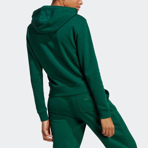 Толстовка с капюшоном оригиналы с маленьким логотипом Adidas, зеленый — фото 3