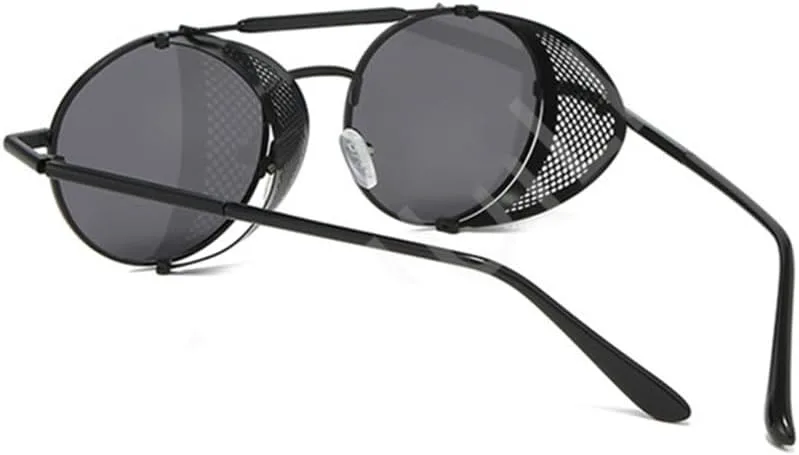 

Солнцезащитные очки в стиле стимпанк для мужчин и женщин, винтажные очки, солнцезащитные очки для мужчин и женщин с защитой от УФ-излучения UV400 HDUBFY, C7 Black Red