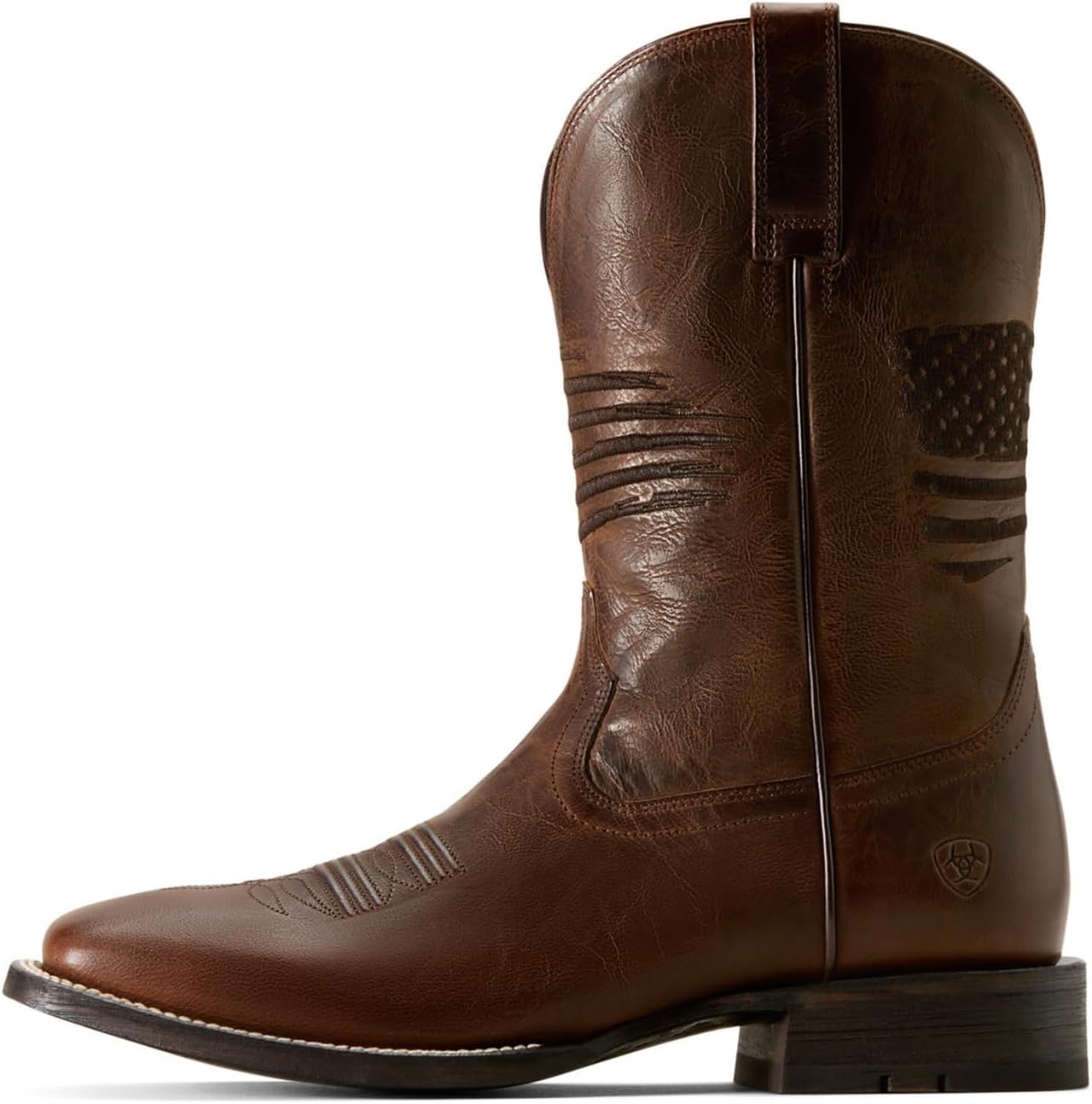 Мужские кожаные вестерн-бутсы Ariat Circuit Patriot, Weathered Tan — фото 2