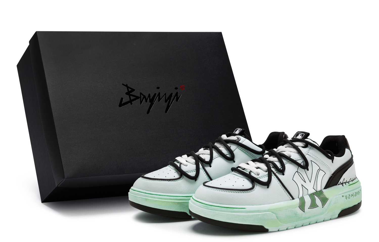 

MLB Кроссовки для скейтборда унисекс с массивной подошвой низкие желто-зелено-черные, цвет Yellow-Green-Black