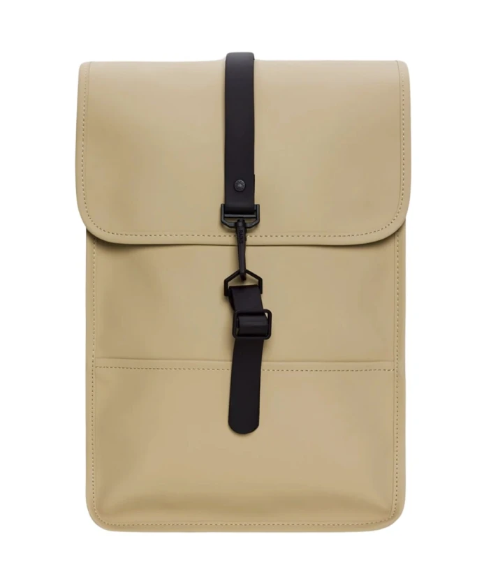 

Рюкзак с откидной верхней частью и детальным логотипом Rains, бежевый