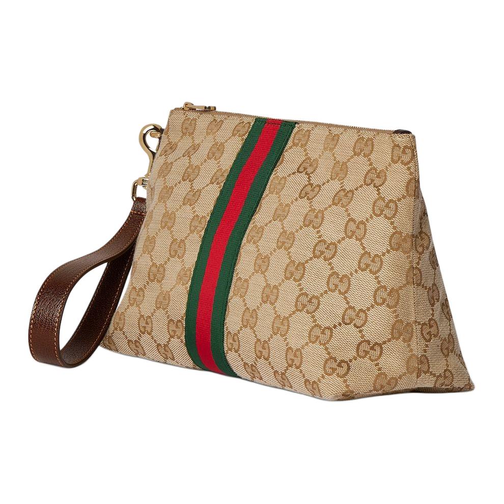 GUCCI Клатч Canvas Small Unisex Dark Brown — фото 2