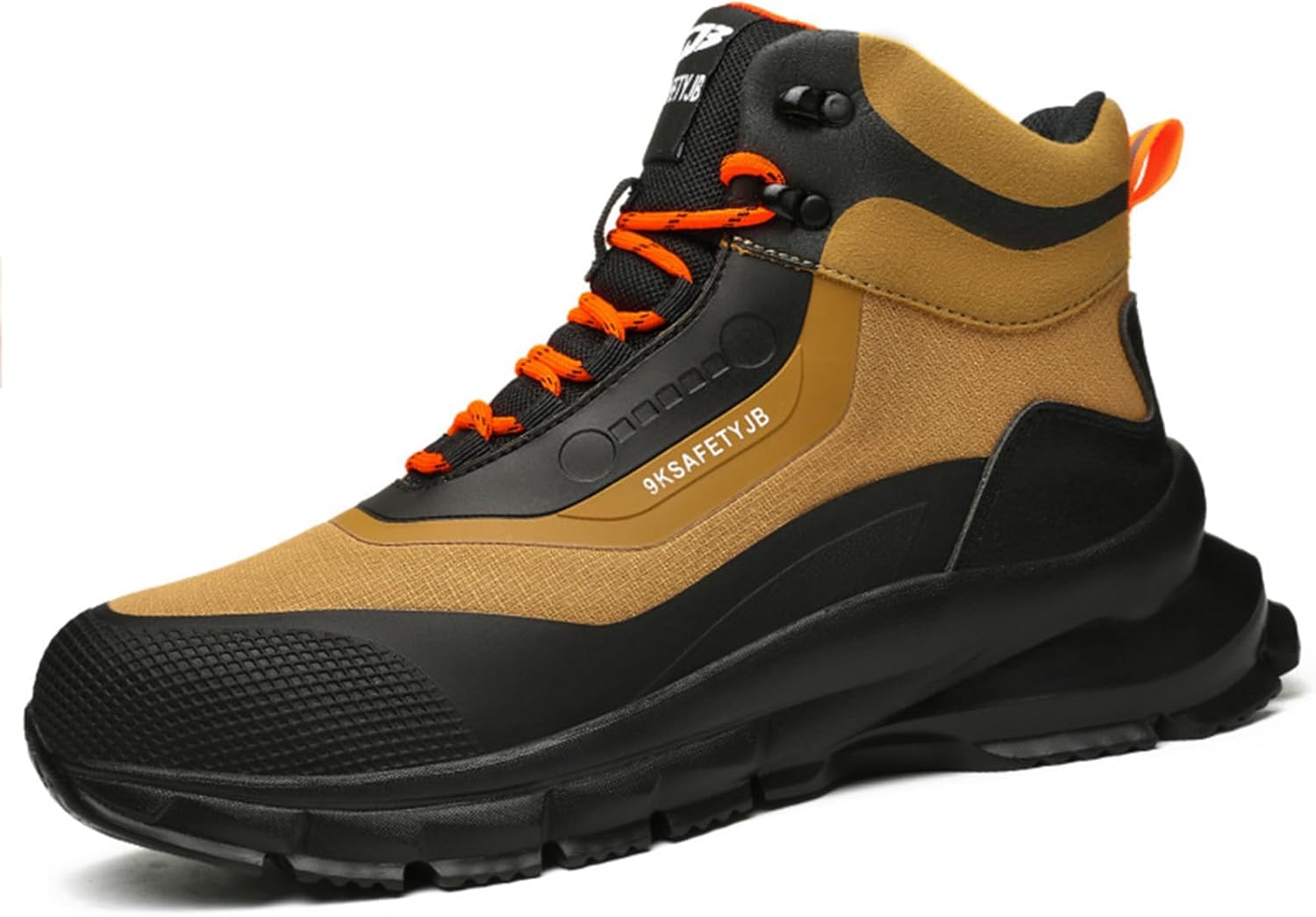 

Мужские ботинки KYOESCAI с стальным носком, удобные, легкие, противоскользящие, высокие, защитные, проколоустойчивые, неразрушимые строительные ботинки, желтый