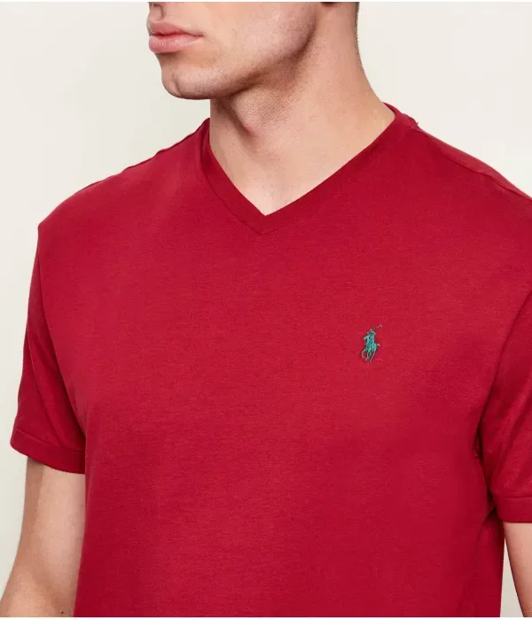 Футболка classic fit Polo Ralph Lauren, красный — фото 4