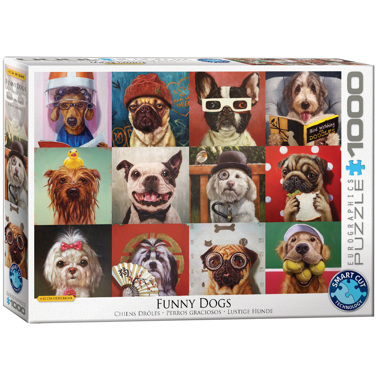 

Еврографика, пазл Funny Dogs By Lucia Heffernan, 1000 шт. EuroGraphics