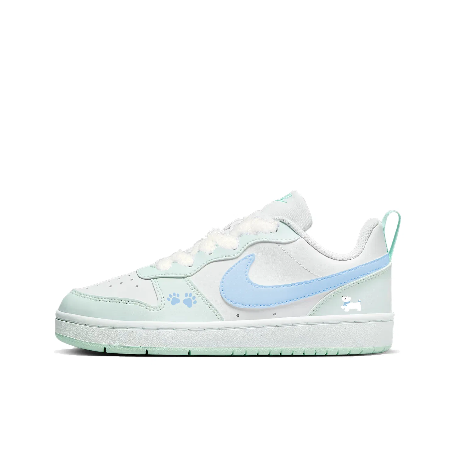 Кроссовки для скейтбординга Court Borough Low top Kids' Mint Blue Teenagers Nike