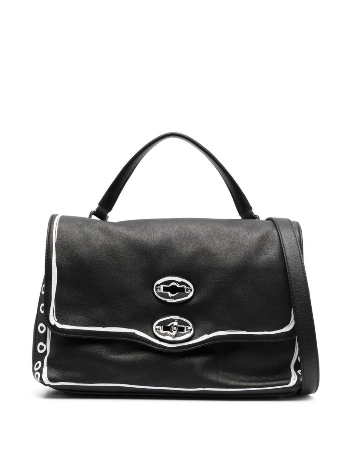 

Двухцветная сумка-сэтчел Zanellato, черный