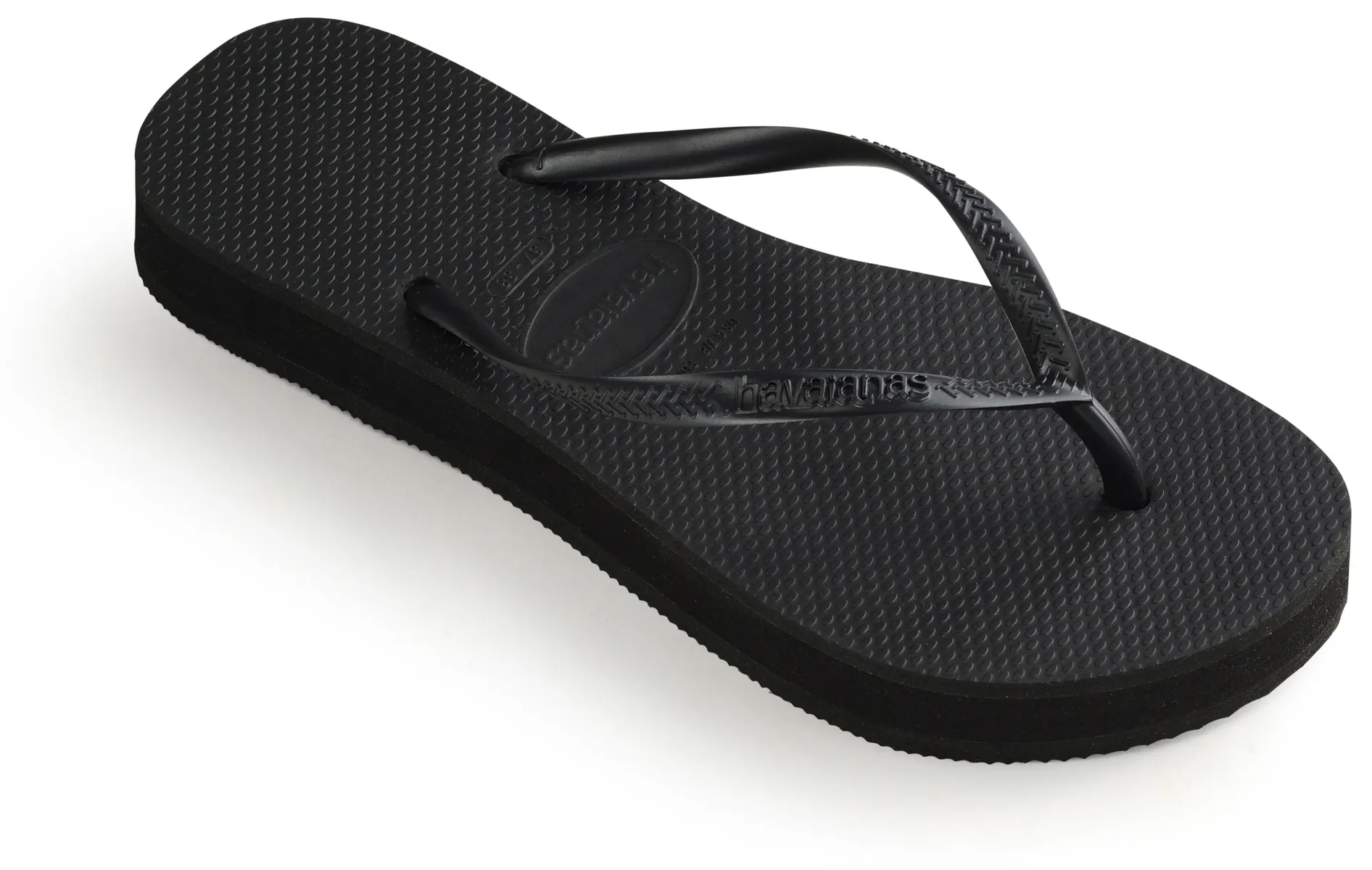 

Шлепанцы Havaianas "SLIM FLATFORM", летняя обувь, тапочки, туфли для бассейна на платформе, черный