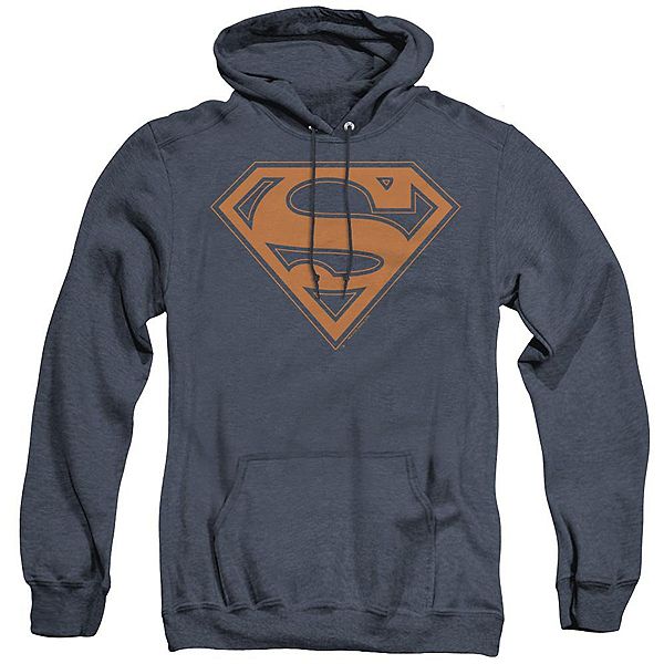 

Толстовка с капюшоном Superman navy & orange shield adult heather Licensed Character, Оранжевый, Толстовка с капюшоном Superman navy & orange shield adult heather Licensed Character