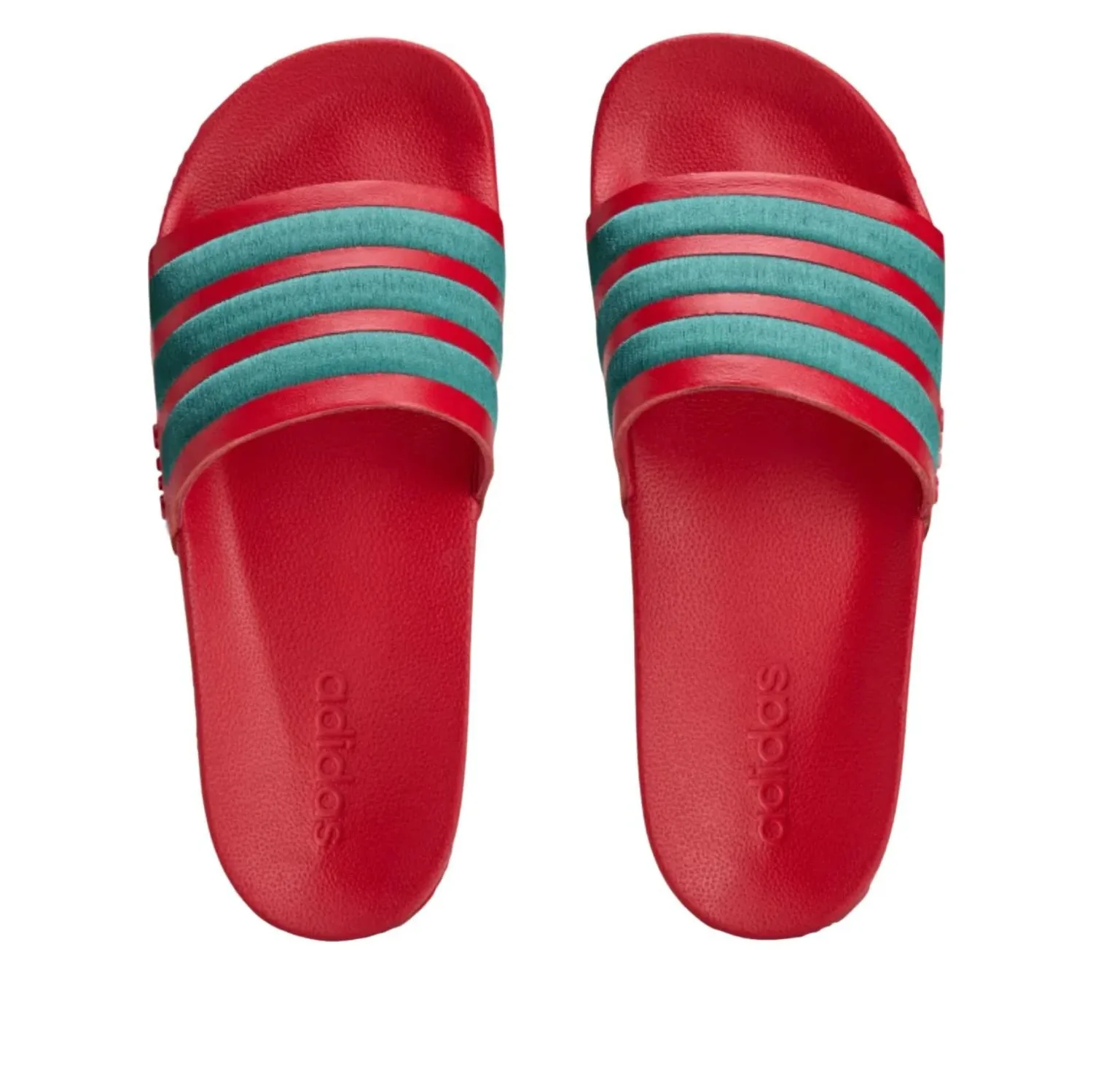 Шлепанцы Adidas x Arte Antwerp Adilette 'Better Scarlet Collegiate Green', красный — фото 3