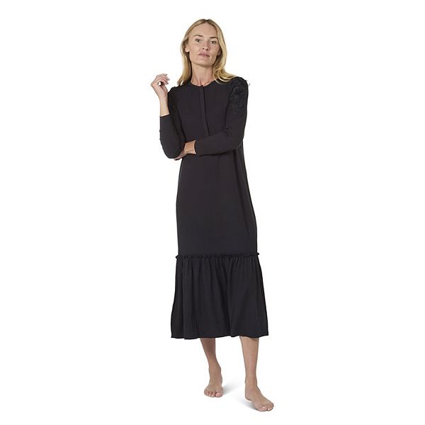 

Женское платье с рюшами по подолу Memoi, Black