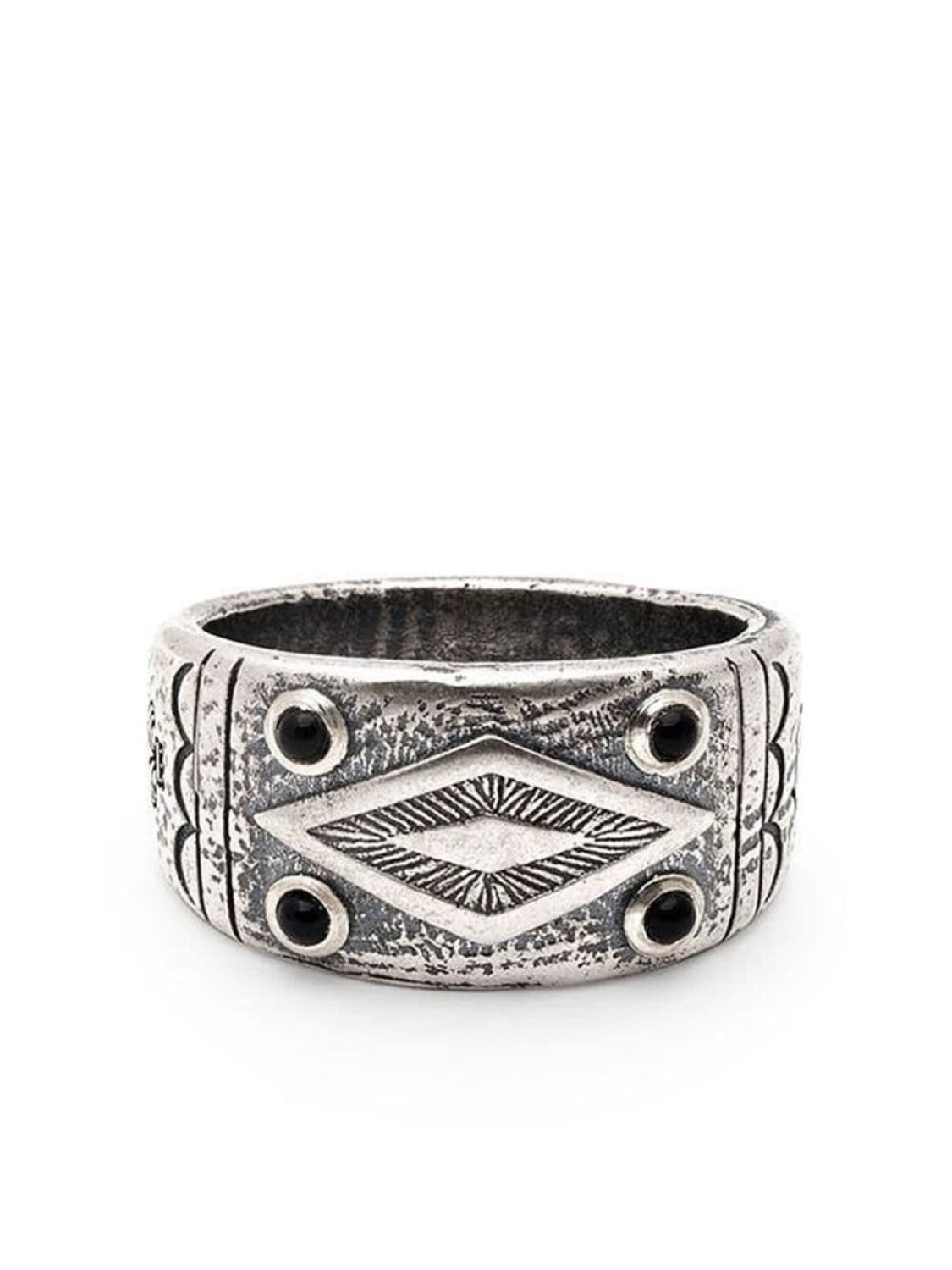

Серебряное кольцо с гравировкой Nialaya Jewelry, серебряный