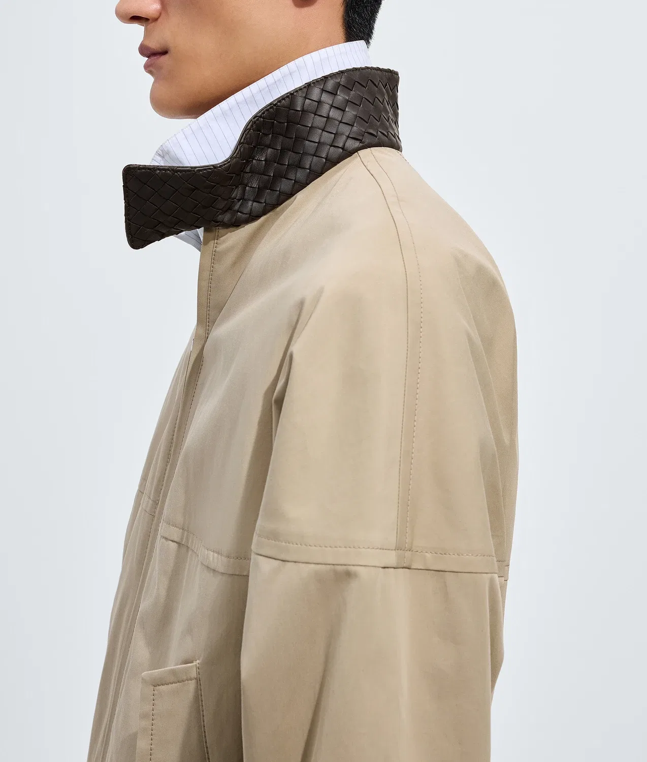 Легкая хлопковая куртка BOTTEGA VENETA, бежевый — фото 2