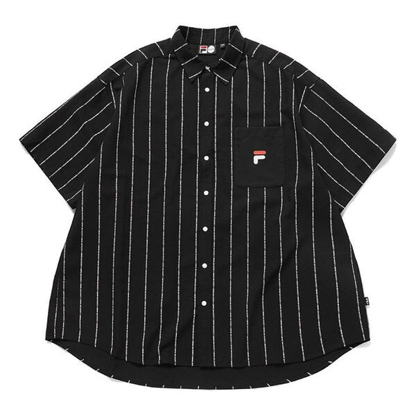 

Рубашка stripes shirt 'black' Fila Fusion, черный