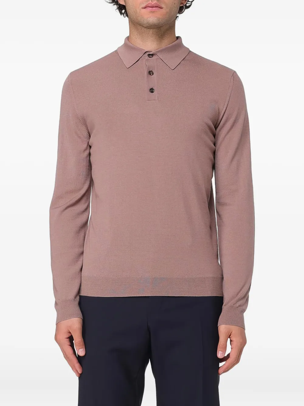 

Поло на пуговицах Zanone, розовый