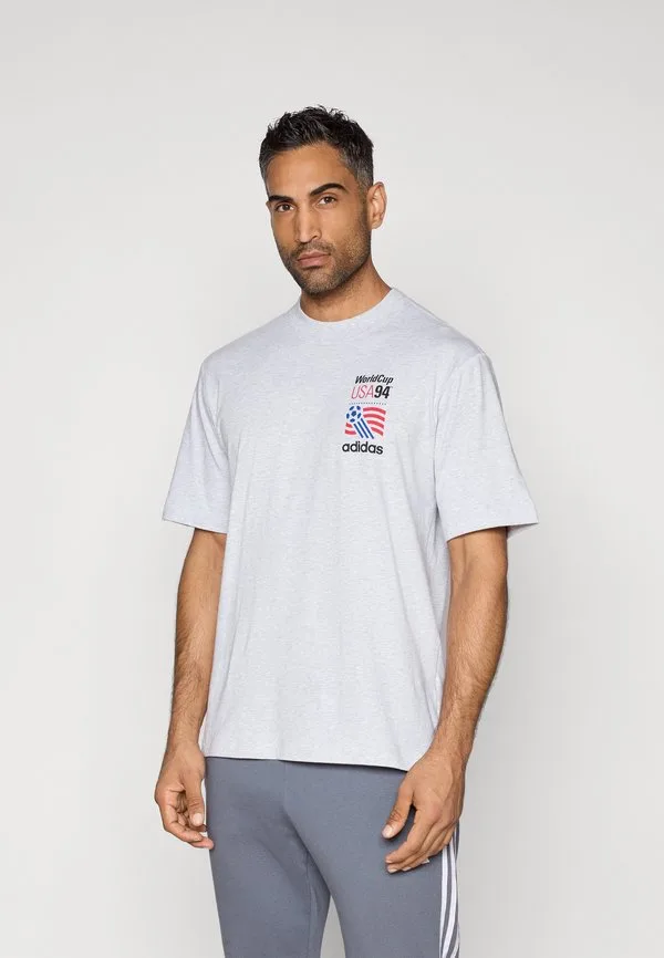Футболка с графическим принтом, форма национальной сборной Adidas Performance, Light Grey Heather — фото 3