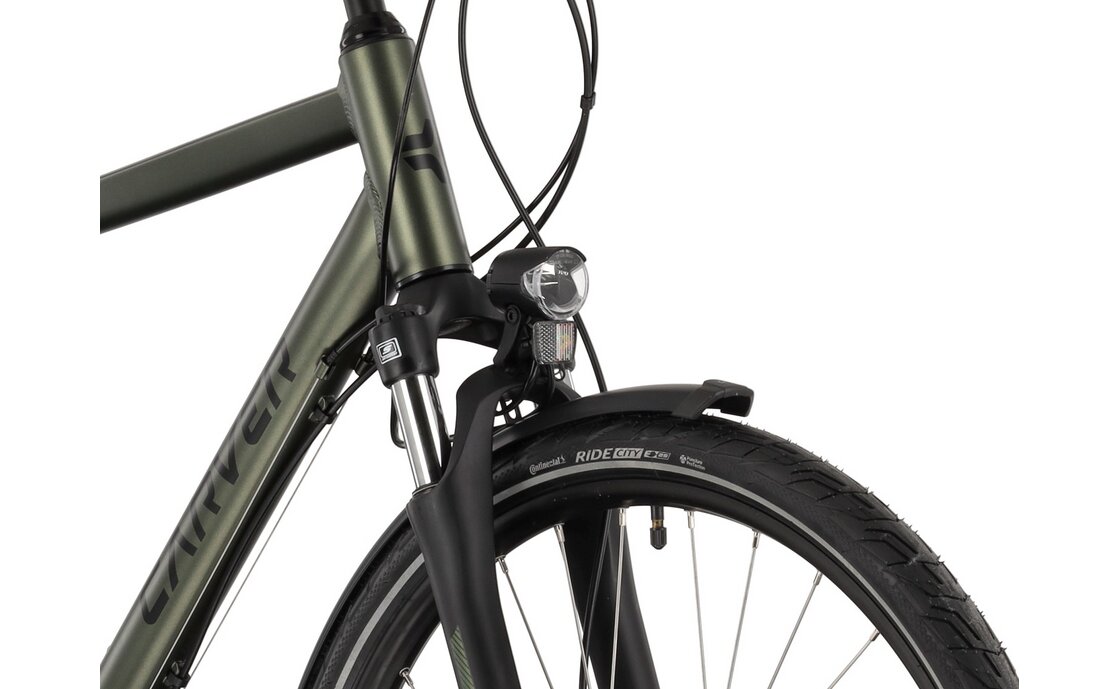 Треккинговый велосипед Carver Tour 110 - 28 дюймов - Diamant - 2024, цвет Grün|greenmetal black greenyellow — фото 2
