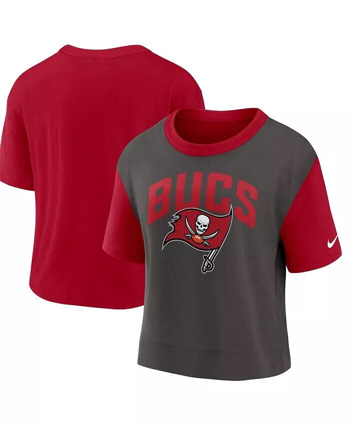 

Женская красная оловянная футболка Tampa Bay Buccaneers High Hip Fashion Nike