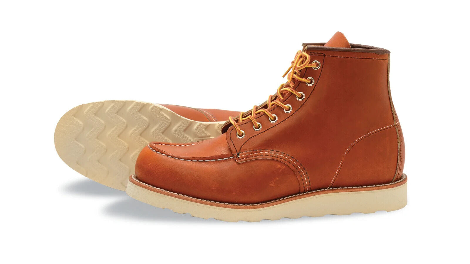 Red Wing Classic Moc 875 мужские коричневые кожаные ботинки высотой 6 дюймов с удобной классической колодкой Red Wing Shoes — фото 4