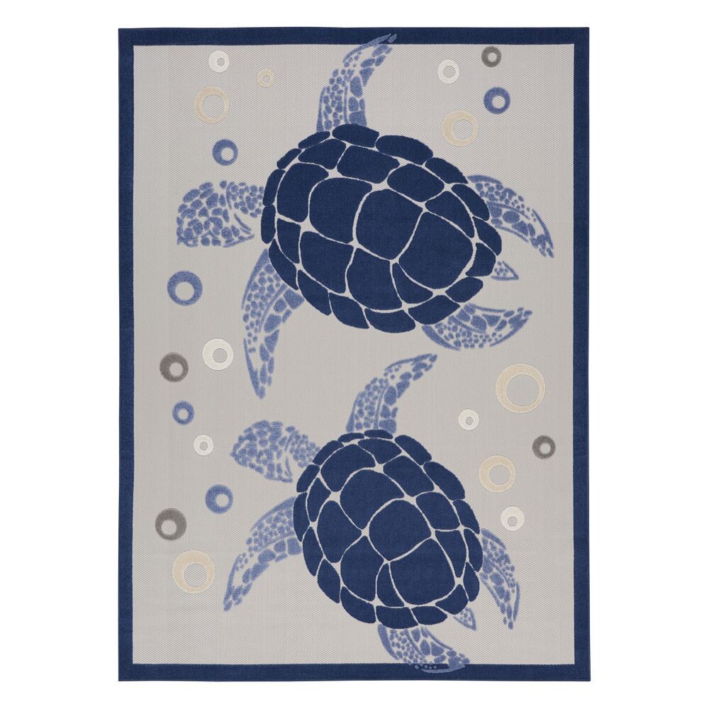 

Nourison Aloha Coastal Sea Turtle Уличный ковер, цвет Navy Blue