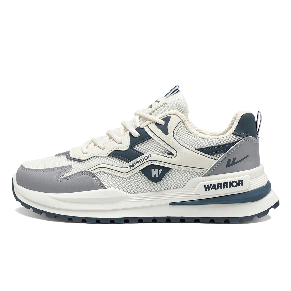 

Прочные, дышащие, легкие, низкие, повседневные мужские туфли WARRIOR, Beige Gray Dusty Blue