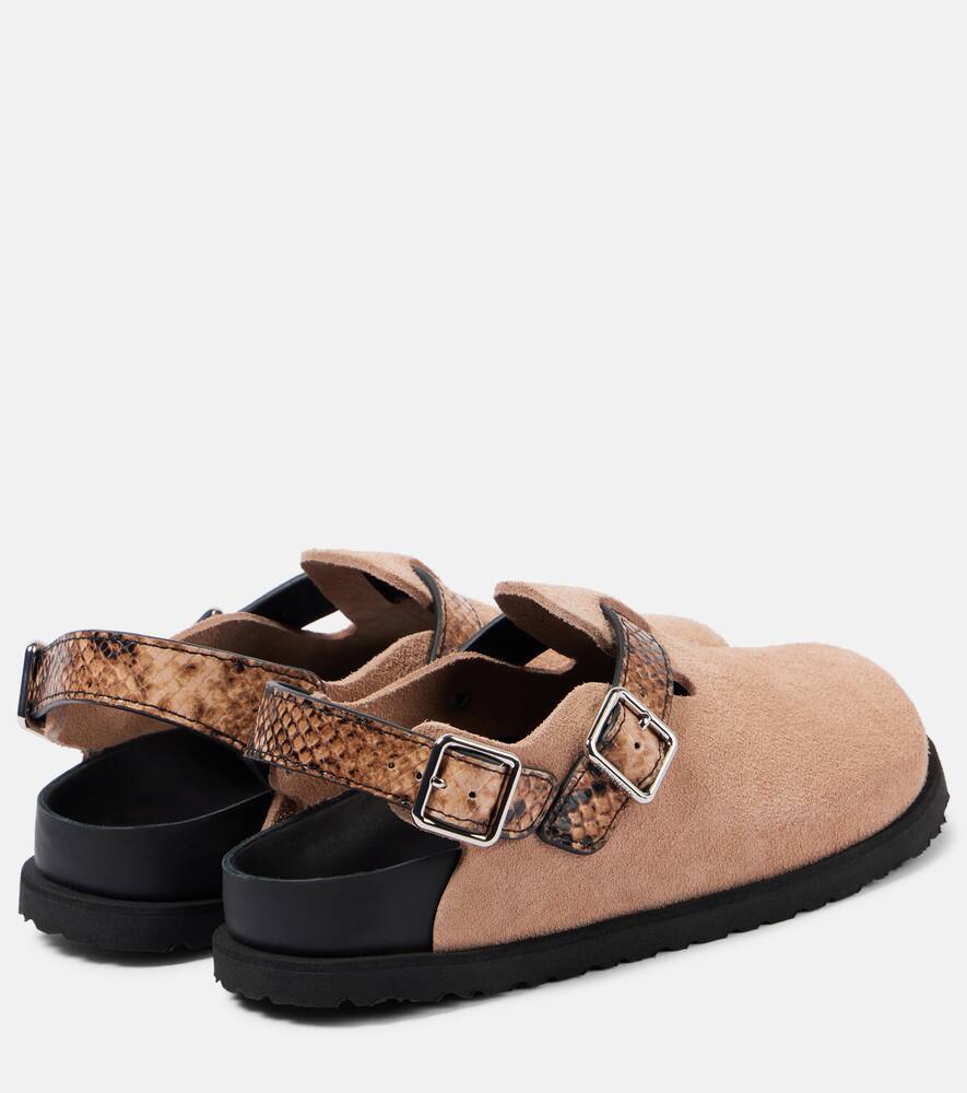 Токио клоги из замши с эффектом змеиной кожи Birkenstock 1774, Natural Snake — фото 2