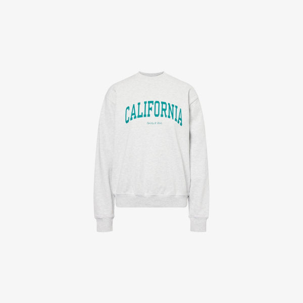 

Спортивный свитшот из хлопкового джерси California Sporty & Rich, серый