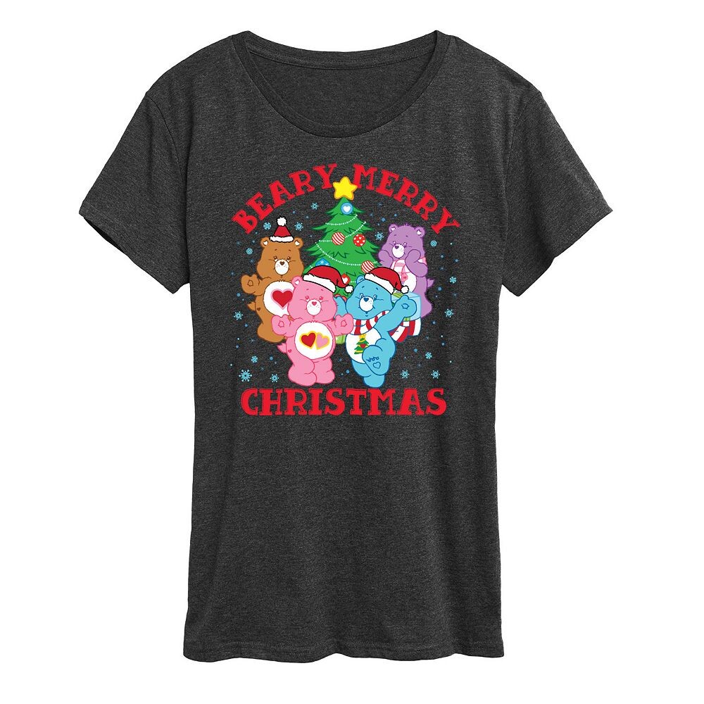 

Женская футболка с рисунком Bears Beary Merry Christmas Licensed Character, цвет Heather Charcoal