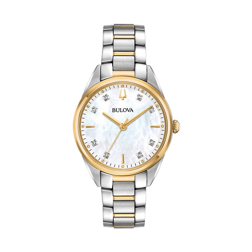 

Женские двухцветные часы Bulova Sutton Diamond из нержавеющей стали - 98P184, цвет Two Tone