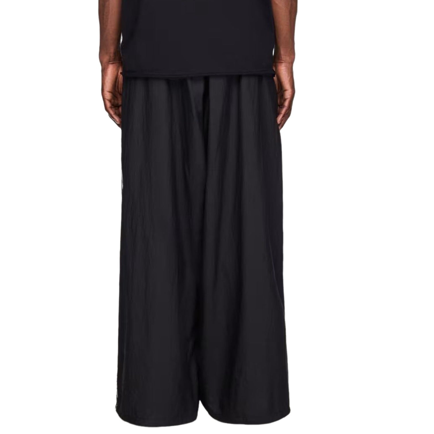 Брюки Adidas Y-3 Raw Edge 3 Stripes Wide Pants 'Black' — фото 3