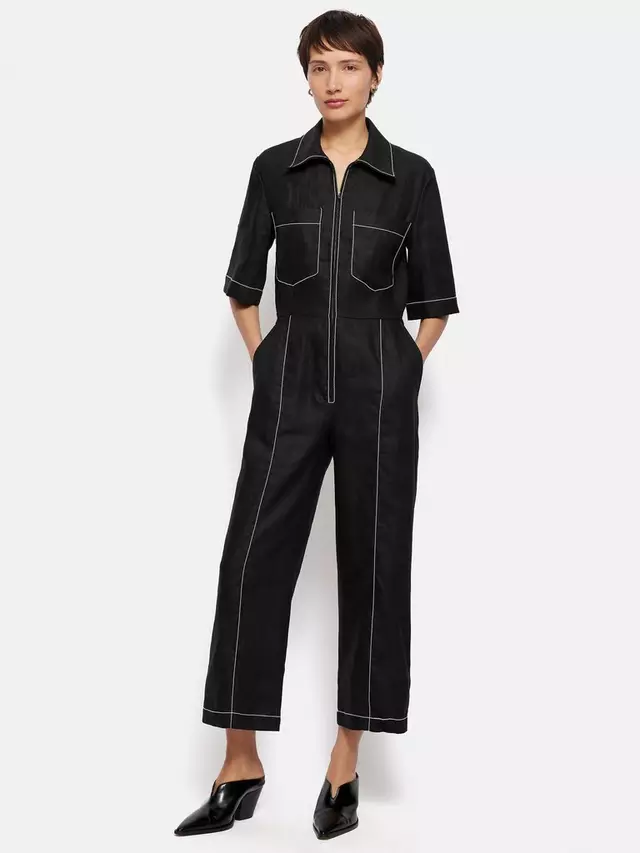 

Комбинезон Jigsaw Contrast Stitch Linen, черный