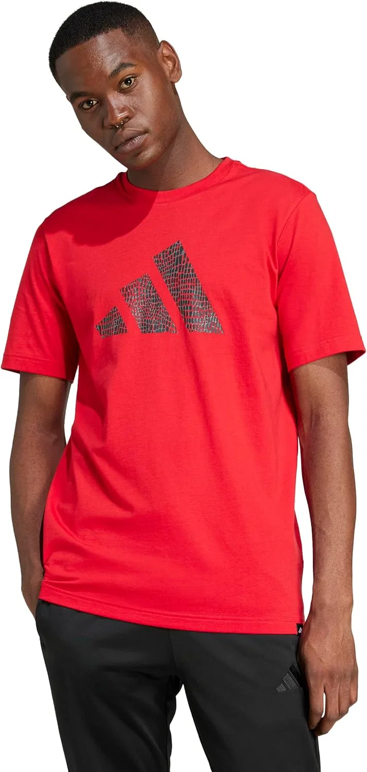 Футболка с принтом Adidas Codes Animal Graphic, Better Scarlet