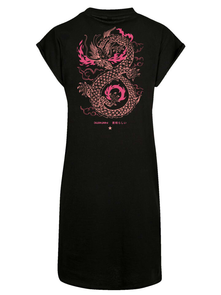

Короткое платье F4NT4STIC Short Sleeve Dress Drachen Feuer, черный