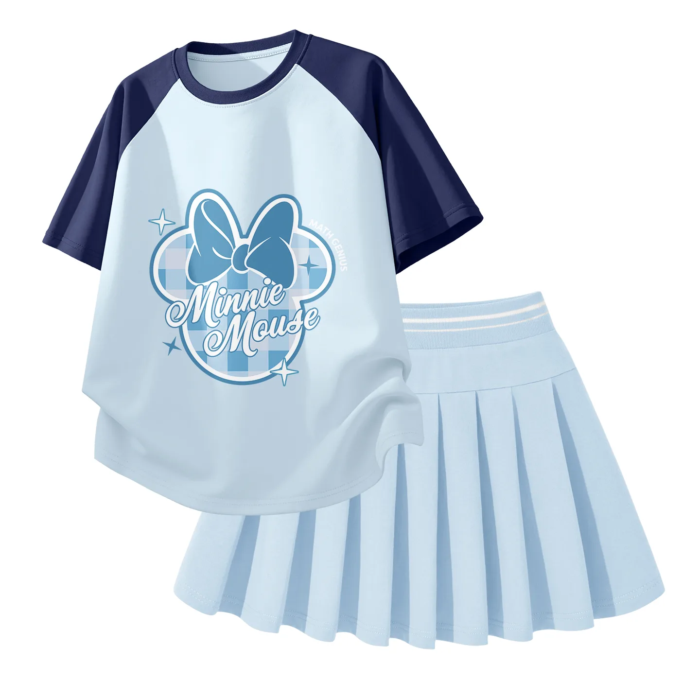 Детский комплект юбка Disney, Di L Ribbon Sky Blue+Solid Color Sky Blue — фото 4