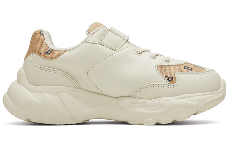 Толстые детские кроссовки GS Low-top молочно-белые Mlb, слоновая кость — фото 2