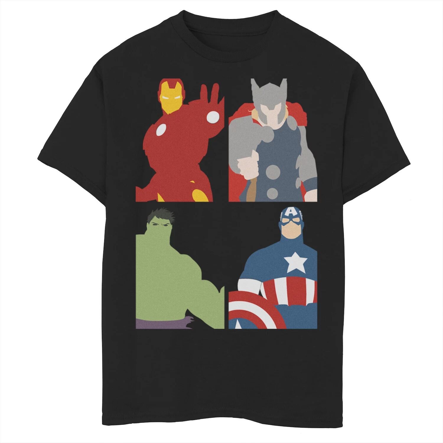 

Футболка с плоской векторной графикой для мальчиков 8–20 лет Marvel The Avengers Assemble Licensed Character